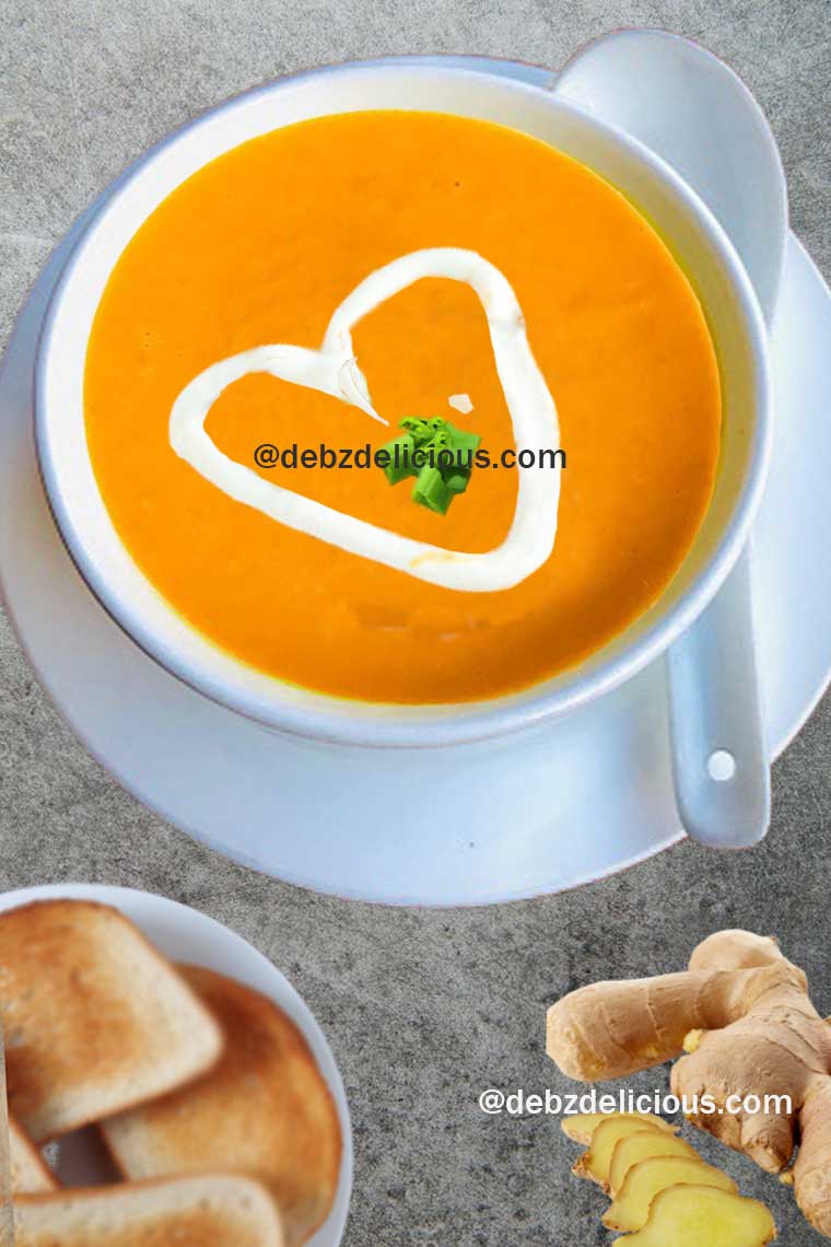 Roasted Carrot Soup With Ginger And Coconut Milk Carrot Ginger Soup 6876