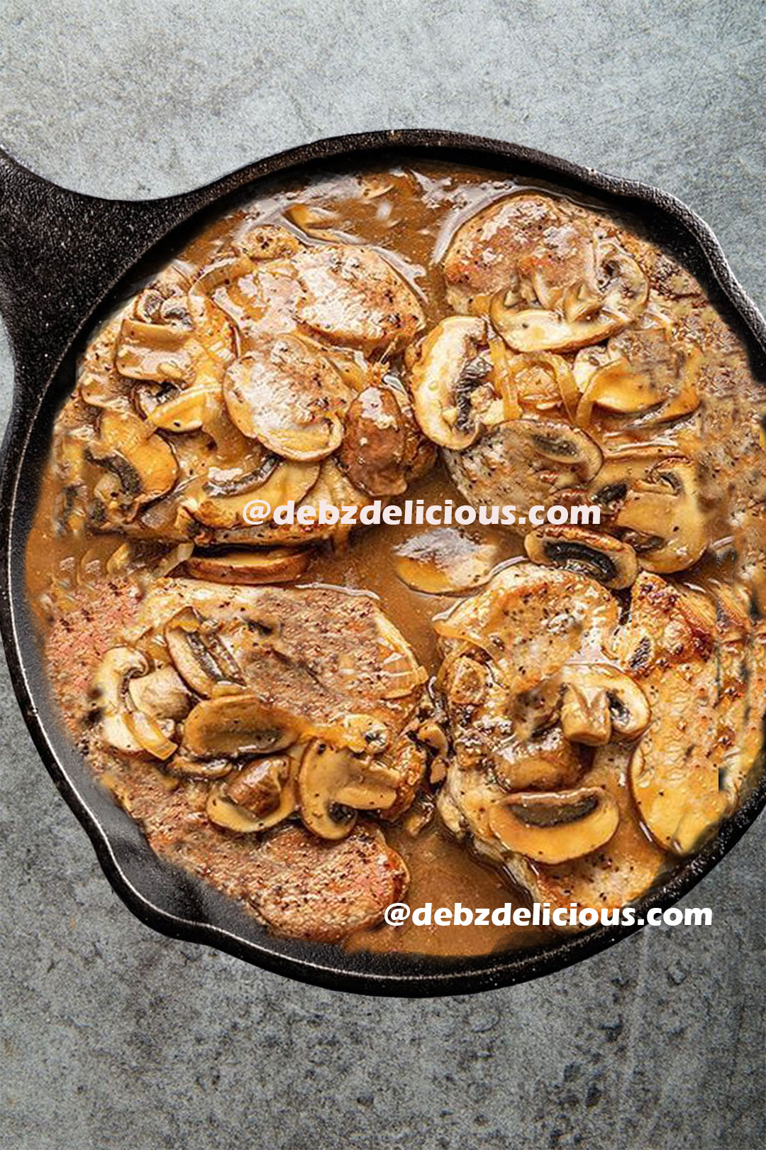 Smothered Pork Chops With Mushroom Gravy, Pork Chops In Onion Gravy